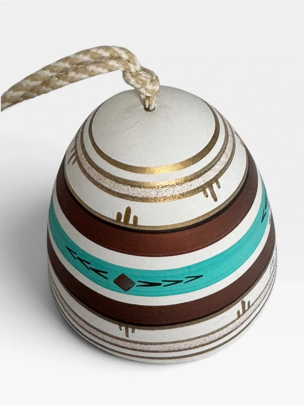 Hand-Painted Vintage Fort Huachuca 40th Signal BN Southwestern Ceramic Wind Bell